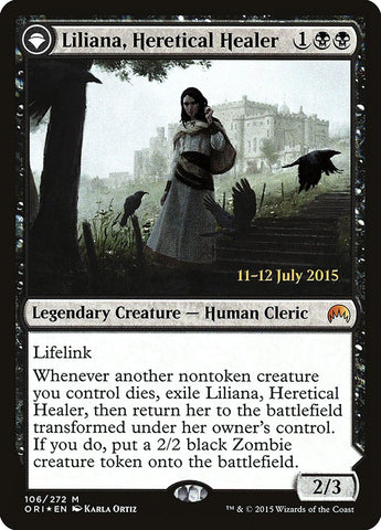 Liliana, Heretical Healer // Liliana, Defiant Necromancer [Magic Origins Prerelease Promos]