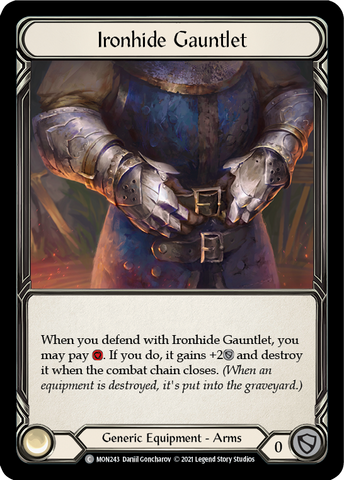 Ironhide Gauntlet (Cold Foil) [MON243-CF] 1st Edition Cold Foil