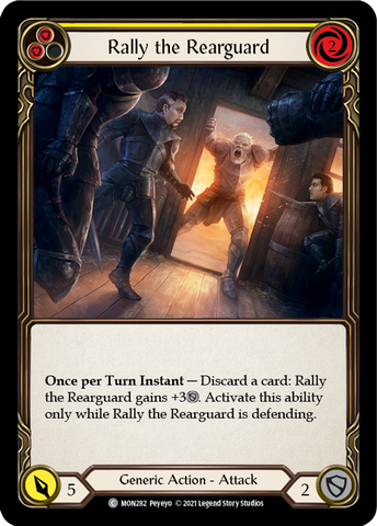 Rally the Rearguard (Yellow) (Rainbow Foil) [MON282-RF] 1st Edition Rainbow Foil