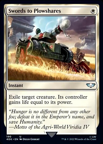Swords to Plowshares (Surge Foil) [Warhammer 40,000]