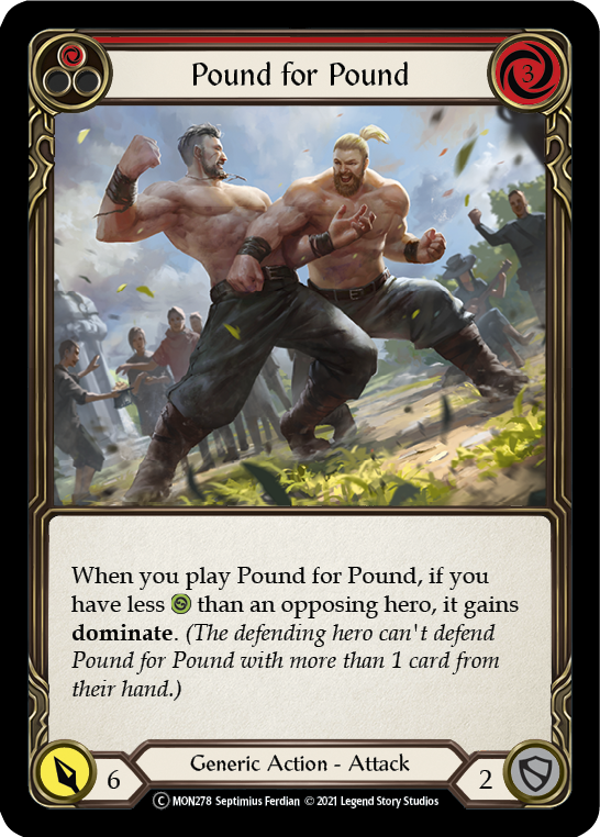 Pound for Pound (Red) (Rainbow Foil) [U-MON278-RF] Unlimited Edition Rainbow Foil