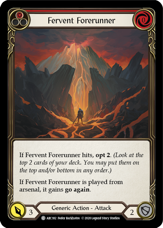 Fervent Forerunner (Red) [ARC182] Unlimited Edition Rainbow Foil