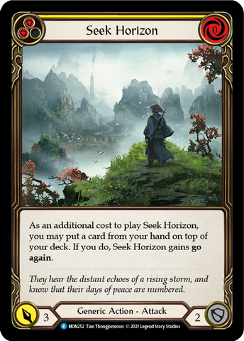 Seek Horizon (Yellow) (Rainbow Foil) [MON252-RF] 1st Edition Rainbow Foil