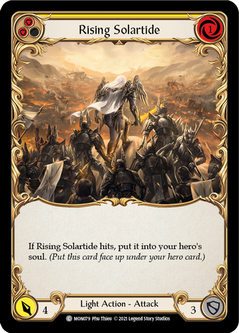 Rising Solartide (Yellow) [MON079-RF] 1st Edition Rainbow Foil