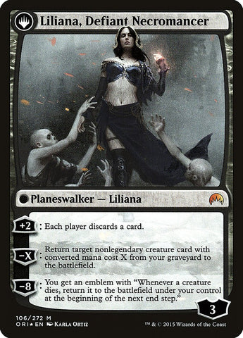 Liliana, Heretical Healer // Liliana, Defiant Necromancer [Magic Origins Prerelease Promos]