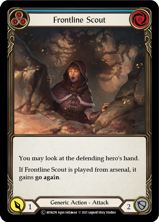 Frontline Scout (Blue) (Rainbow Foil) [U-MON274-RF] Unlimited Edition Rainbow Foil