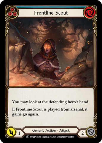 Frontline Scout (Blue) (Rainbow Foil) [U-MON274-RF] Unlimited Edition Rainbow Foil