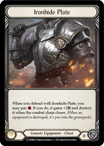 Ironhide Plate (Rainbow Foil) [U-MON242-RF] Unlimited Edition Rainbow Foil