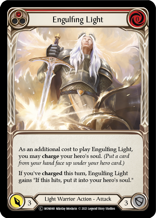 Engulfing Light (Red) (Rainbow Foil) [U-MON048-RF] Unlimited Edition Rainbow Foil