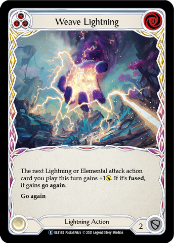 Weave Lightning (Blue) [U-ELE182] Unlimited Rainbow Foil