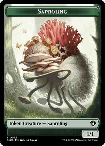 Saproling // Thrull Double-Sided Token [Commander Masters Tokens]