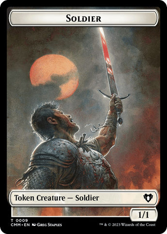 Soldier // Demon Double-Sided Token [Commander Masters Tokens]