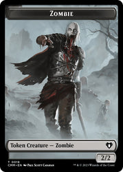 Zombie (0019) // Thrull Double-Sided Token [Commander Masters Tokens]