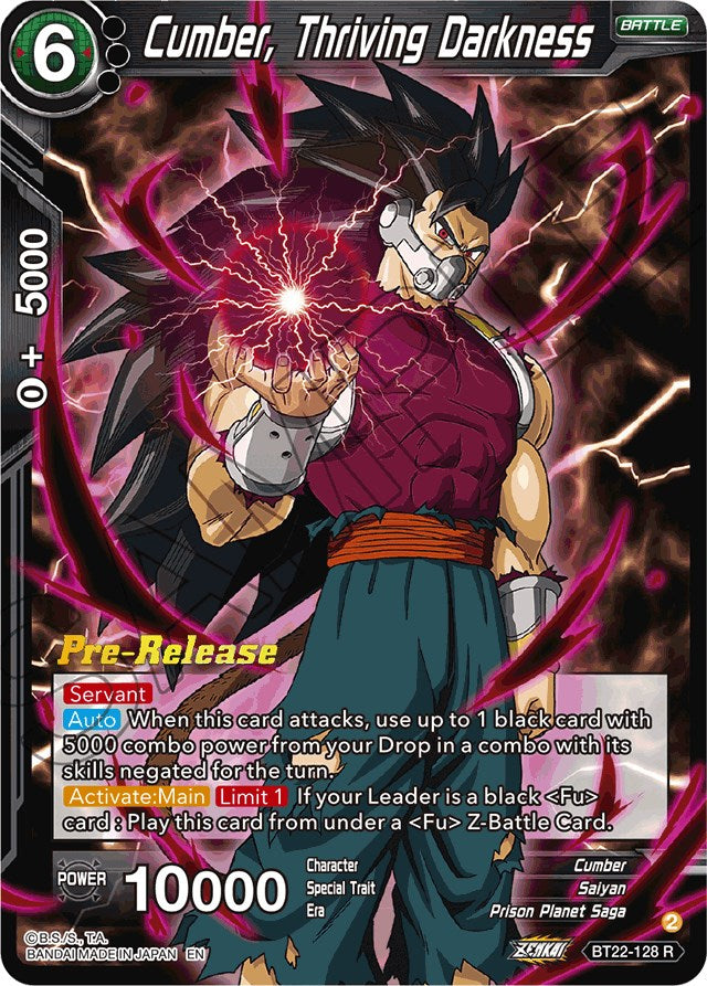 Cumber, Thriving Darkness (BT22-128) [Critical Blow Prerelease Promos]