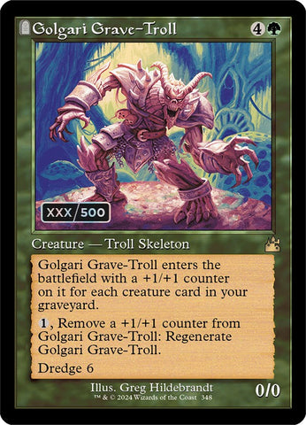 Golgari Grave-Troll (Retro) (Serialized) [Ravnica Remastered]