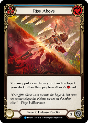 Rise Above (Blue) (Rainbow Foil) [MON259-RF] 1st Edition Rainbow Foil