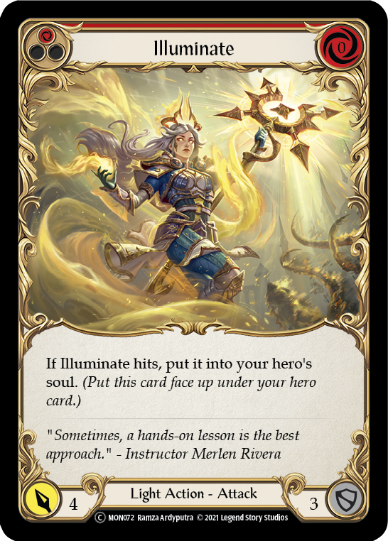 Illuminate (Red) (Rainbow Foil) [U-MON072-RF] Unlimited Edition Rainbow Foil