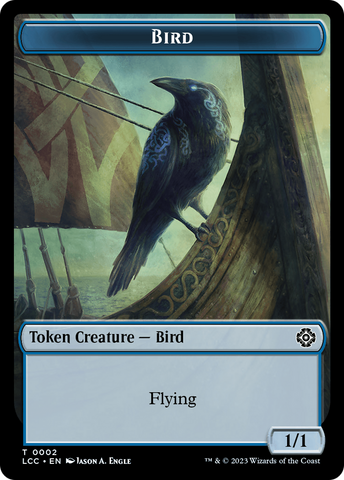 Bird // Merfolk (0003) Double-Sided Token [The Lost Caverns of Ixalan Commander Tokens]
