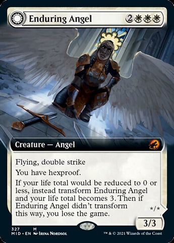 Enduring Angel // Angelic Enforcer (Extended Art) [Innistrad: Midnight Hunt]