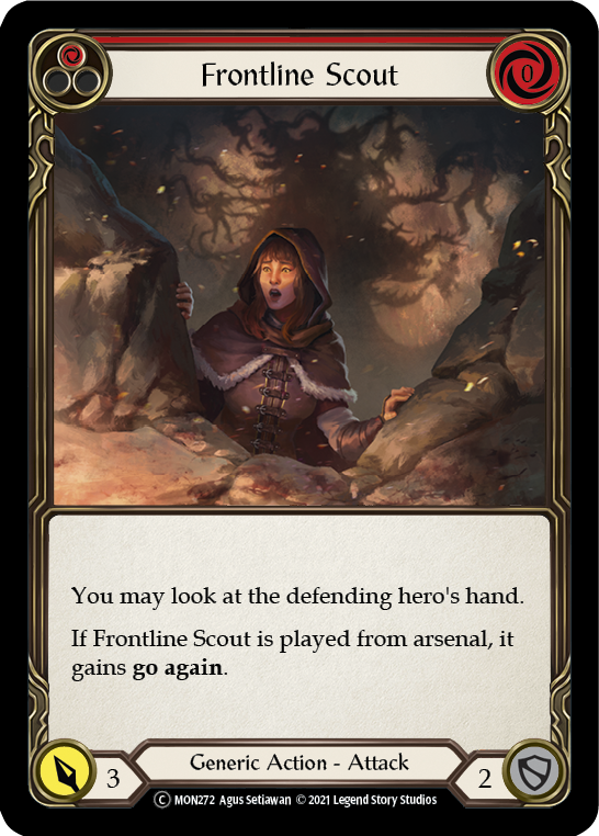 Frontline Scout (Red) (Rainbow Foil) [U-MON272-RF] Unlimited Edition Rainbow Foil