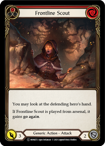 Frontline Scout (Red) (Rainbow Foil) [U-MON272-RF] Unlimited Edition Rainbow Foil