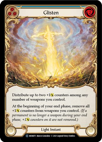 Glisten (Blue) (Rainbow Foil) [U-MON071-RF] Unlimited Edition Rainbow Foil