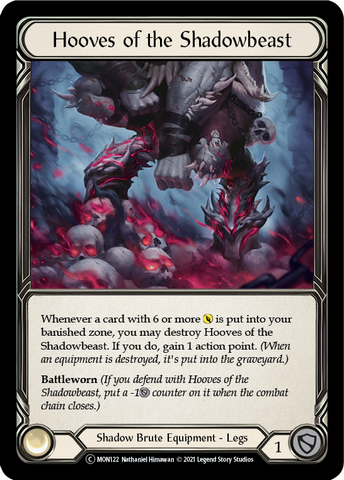 Hooves of the Shadowbeast (Rainbow Foil) [U-MON122-RF] Unlimited Edition Rainbow Foil