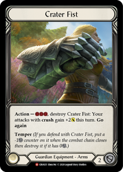 Crater Fist [CRU025] 1st Edition Cold Foil