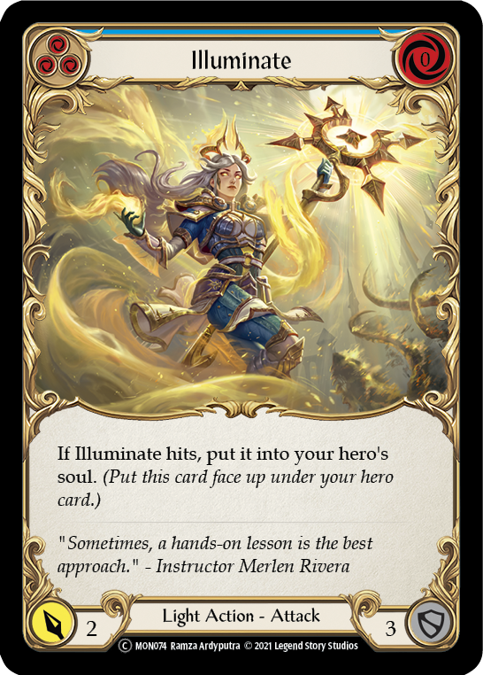 Illuminate (Blue) (Rainbow Foil) [U-MON074-RF] Unlimited Edition Rainbow Foil