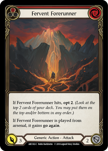 Fervent Forerunner (Red) [ARC182-C] 1st Edition Normal