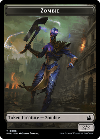 Goblin (0008) // Zombie Double-Sided Token [Ravnica Remastered Tokens]