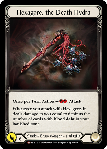 Hexagore, the Death Hydra (Rainbow Foil) [U-MON121-RF] Unlimited Edition Rainbow Foil