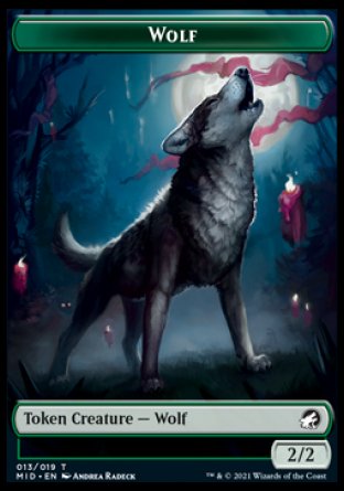 Wolf // Devil Double-Sided Token [Innistrad: Midnight Hunt Tokens]
