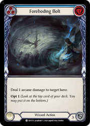 Foreboding Bolt (Blue) [CRU170] 1st Edition Normal