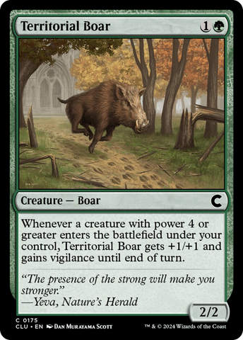 Territorial Boar [Ravnica: Clue Edition]