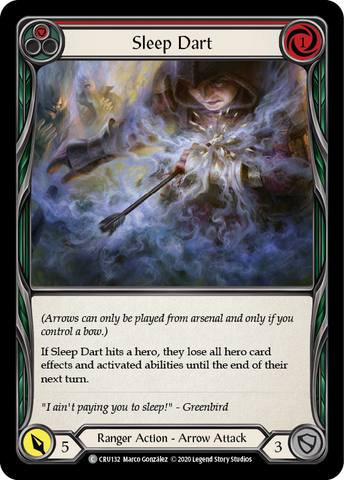 Sleep Dart (Red) [CRU132] 1st Edition Rainbow Foil
