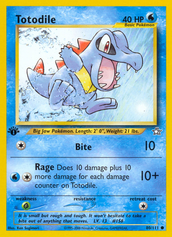Totodile (80/111) [Neo Genesis 1st Edition]