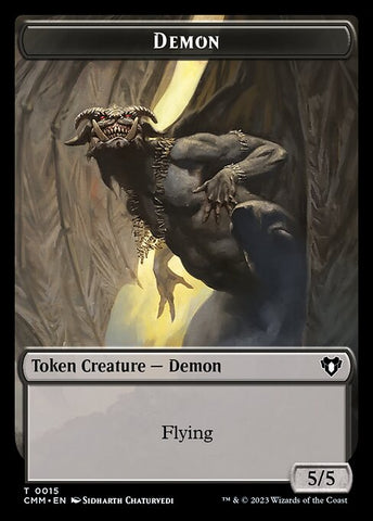 Soldier // Demon Double-Sided Token [Commander Masters Tokens]