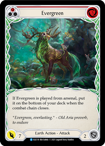 Evergreen (Red) [ELE119] (Tales of Aria)  1st Edition Rainbow Foil