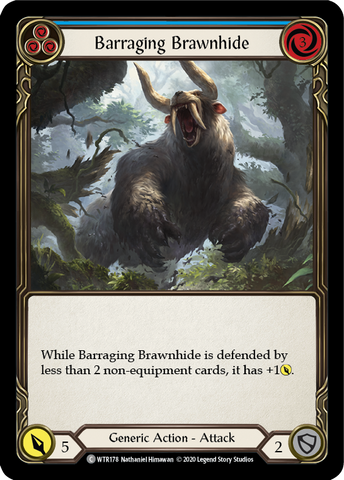 Barraging Brawnhide (Blue) [U-WTR178] (Welcome to Rathe Unlimited)  Unlimited Normal