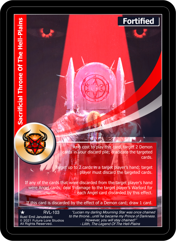 Sacrificial Throne Of The Hell-Plains (RVL-103) [Ravaged Lands - 1st Edition]