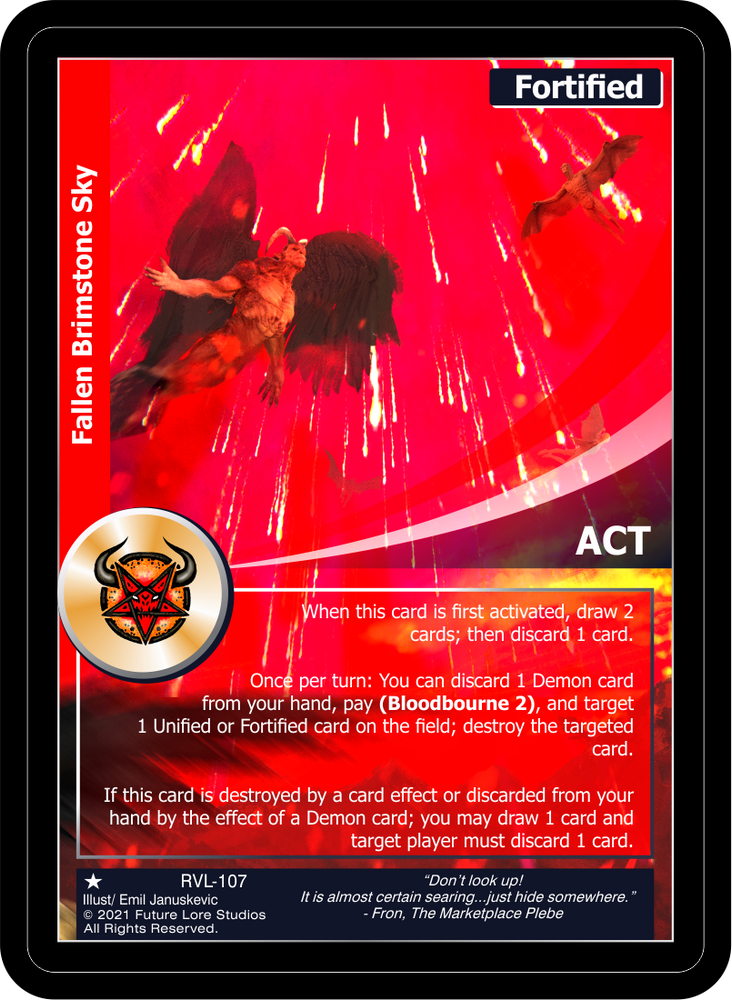 Fallen Brimstone Sky (RVL-107) [Ravaged Lands - 1st Edition]