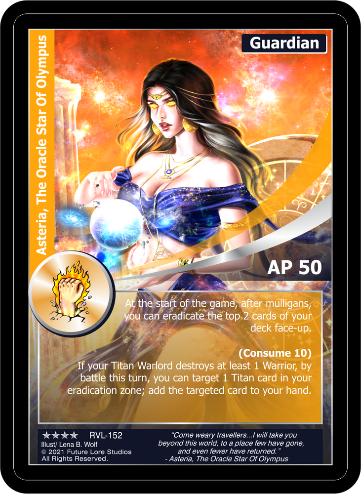 Asteria, The Oracle Star Of Olympus (RVL-152) Foil [Ravaged Lands - 1st Edition]