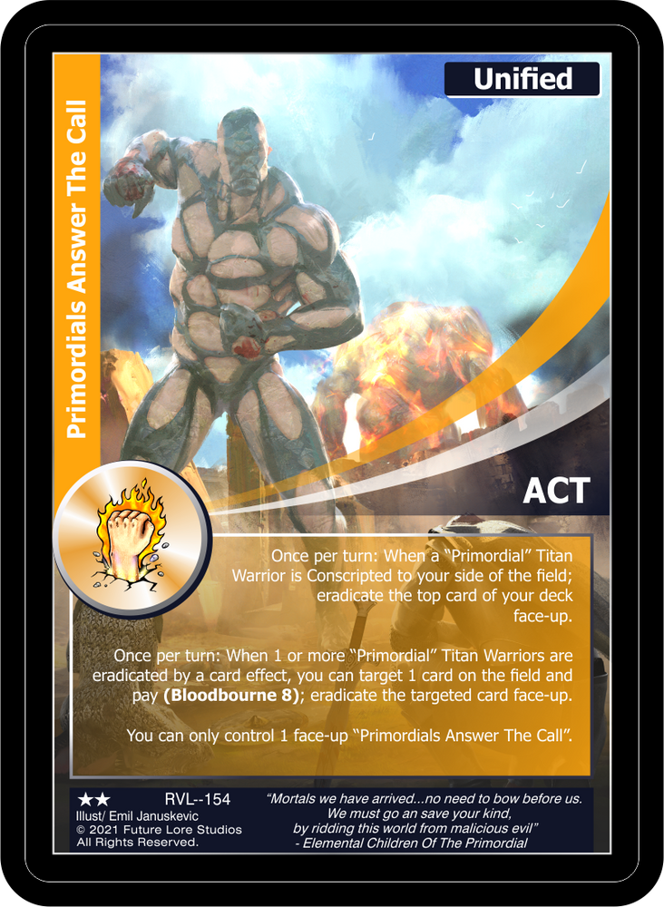 Primordials Answer The Call (RVL-154) [Ravaged Lands - 1st Edition]