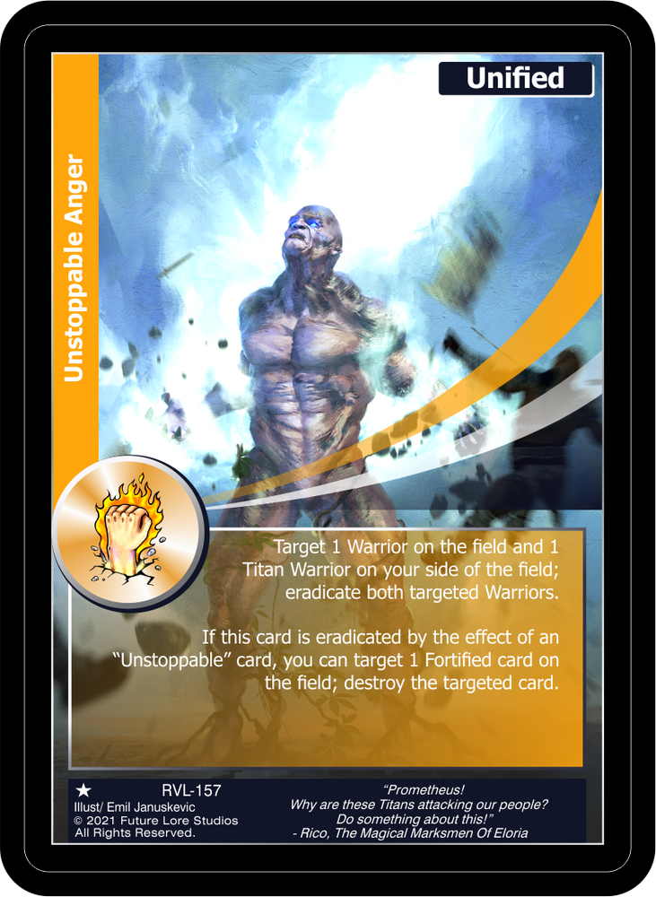 Unstoppable Anger (RVL-157) [Ravaged Lands - 1st Edition]