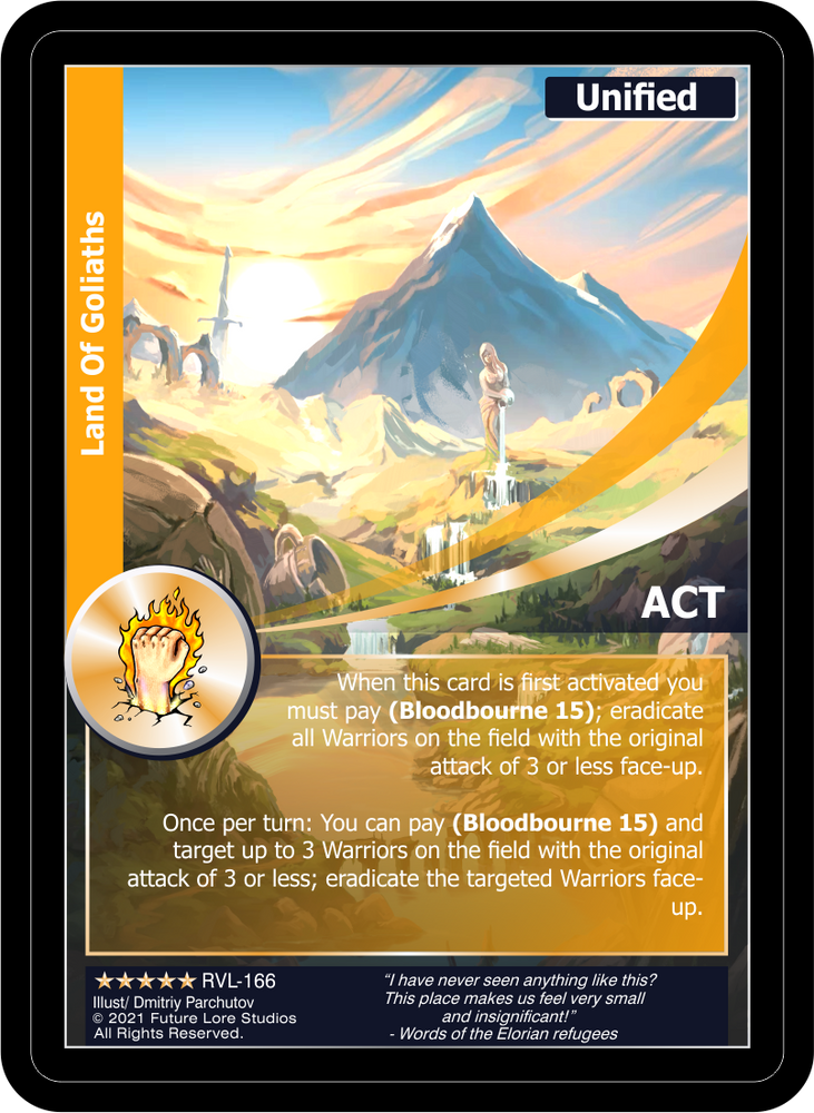 Land Of Goliaths (RVL-166) Foil [Ravaged Lands - 1st Edition]