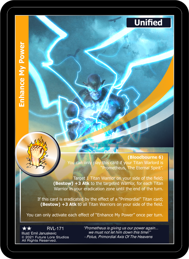 Enhance My Power (RVL-171) [Ravaged Lands - 1st Edition]