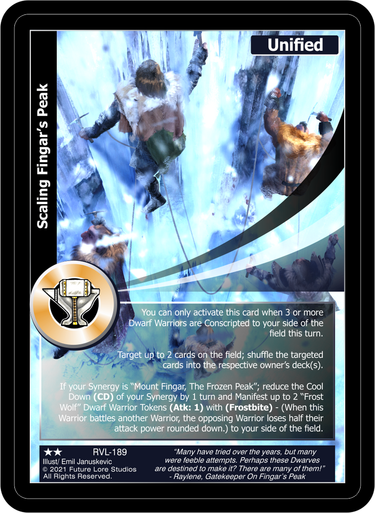 Scaling Fingar's Peak (RVL-189) [Ravaged Lands - 1st Edition]