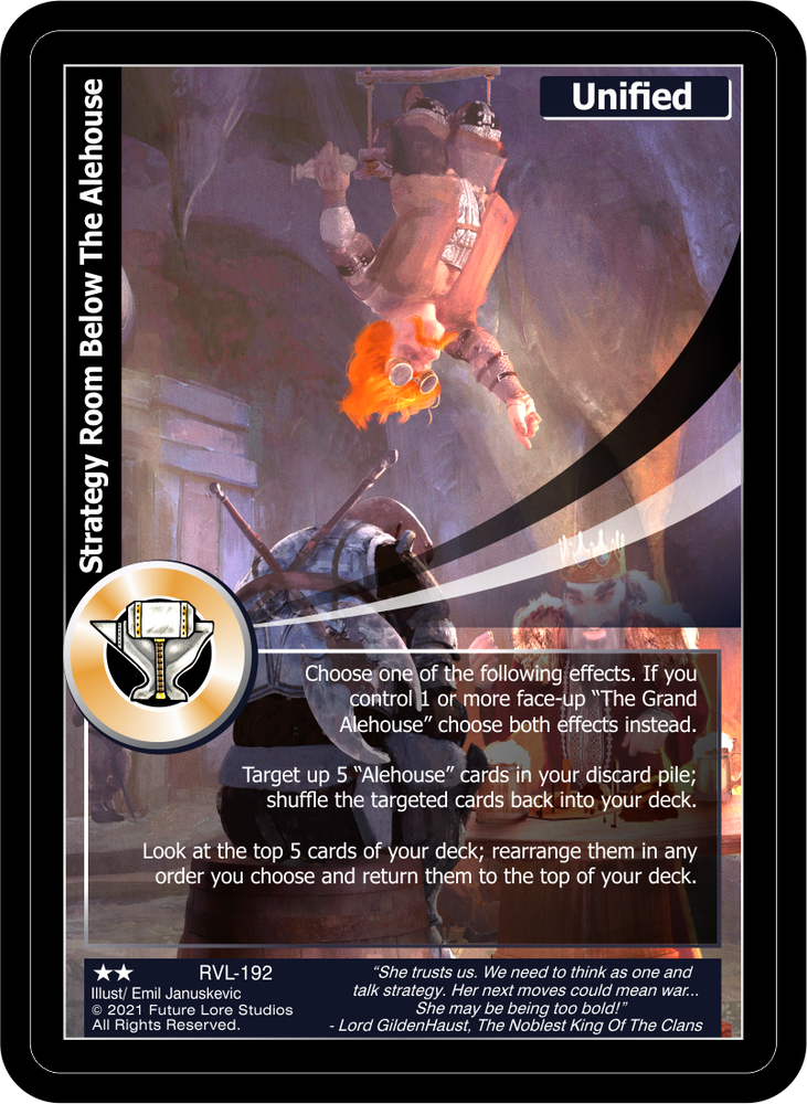 Strategy Room Below The Alehouse (RVL-192) [Ravaged Lands - 1st Edition]