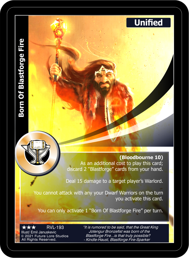 Born Of Blastforge Fire (RVL-193) [Ravaged Lands - 1st Edition]
